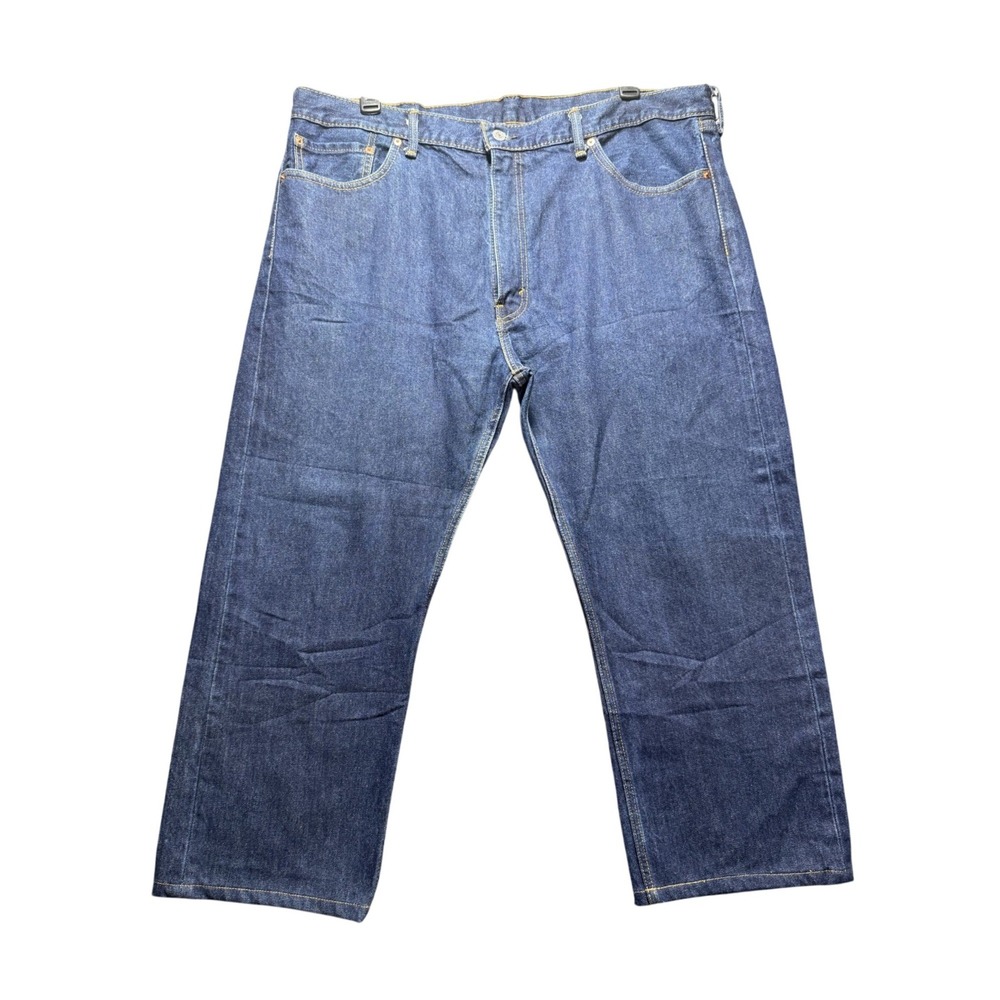 Levi's 505 Regular Fit Jeans Mens 42 Blue Straight Leg Denim 00505-0216